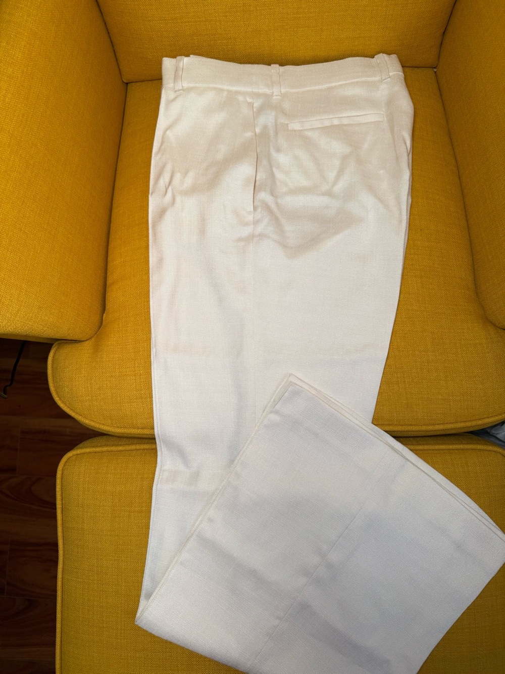 Women's Cream Flared Dress Pants